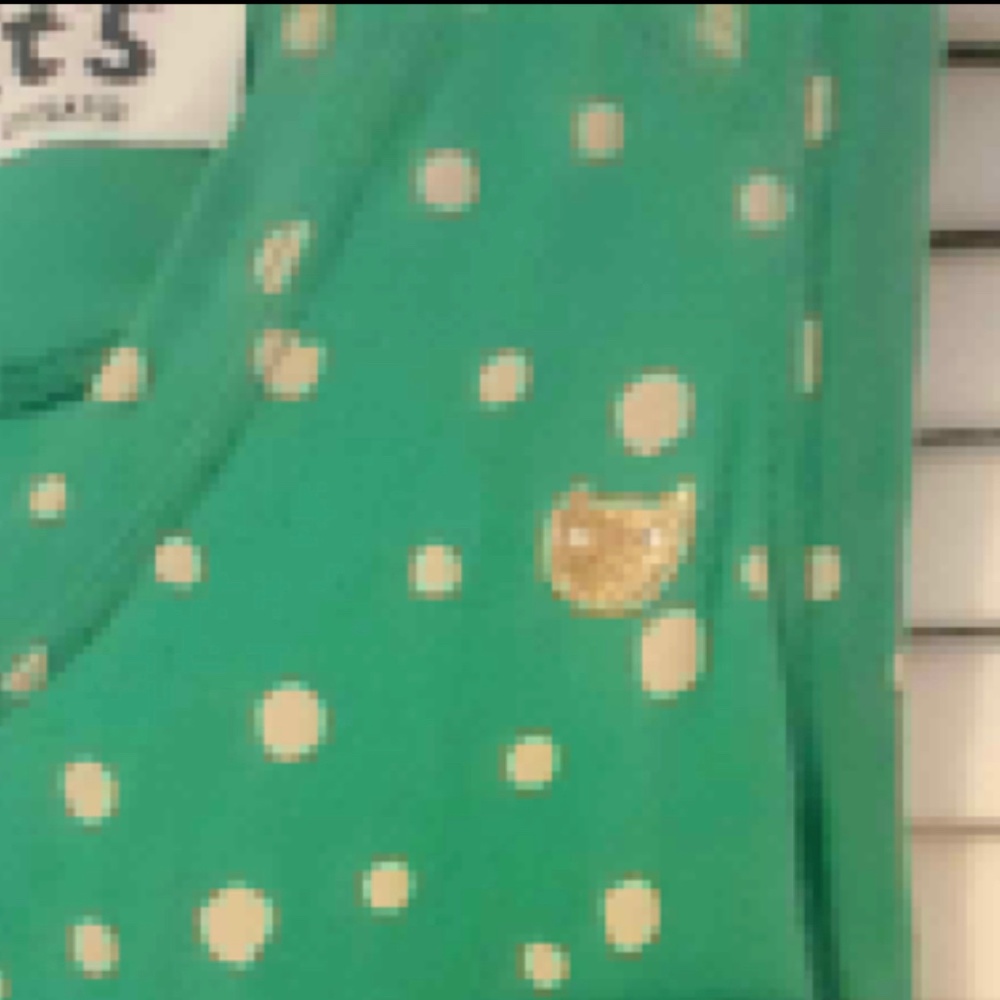 Cats by Tsumori Chisato Dress Green Yellow sleeveless polka dots